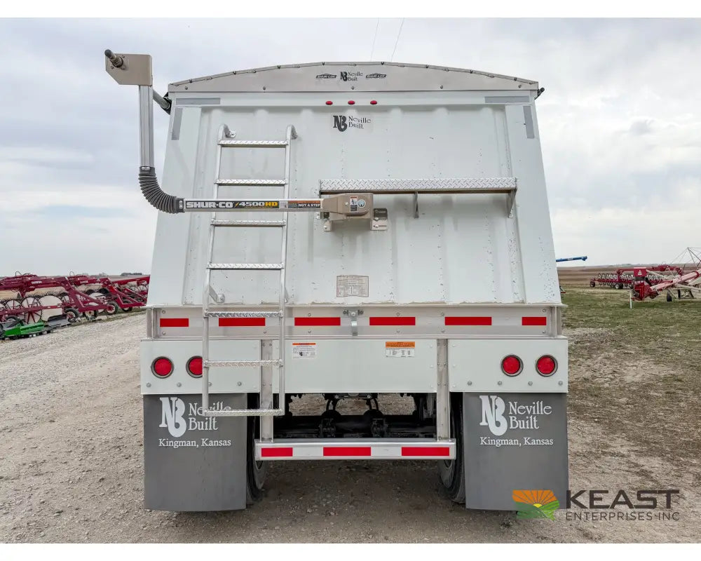 Neville 40’ Aluminum Hopper Bottom Grain Trailer Electric Tarp Grain Trailers