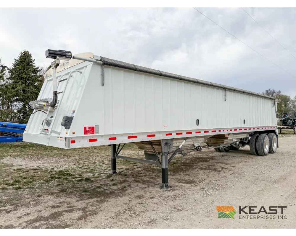 Neville 40’ Aluminum Hopper Bottom Grain Trailer Electric Tarp Grain Trailers