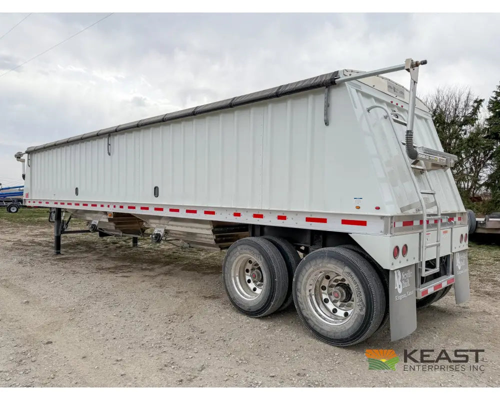 Neville 40’ Aluminum Hopper Bottom Grain Trailer Electric Tarp Grain Trailers