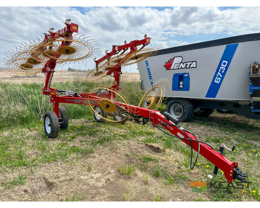 Ogden RCR8A 8 Wheel Carted Rake Walking Tandems Hydraulic Dual Kicker Wheels Hay Rakes