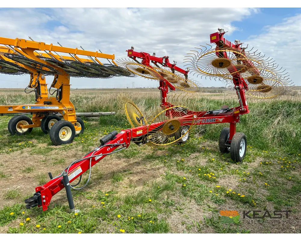 Ogden RCR8A 8 Wheel Carted Rake Walking Tandems Hydraulic Dual Kicker Wheels Hay Rakes