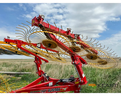 Ogden RCR8A 8 Wheel Carted Rake Walking Tandems Hydraulic Dual Kicker Wheels Hay Rakes
