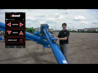 Brandt 1070HP Auger, 10" x 70', Swingaway Intake, Scissor Lift