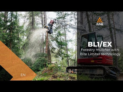 FAE BL1/EX/VT 75 Excavator Mulcher, Variable Piston Motor, Bite Limiter Rotor