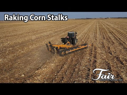Fair 1700 17 Wheel Hay Rake - 32' Working Width, 60" Wheels, 3 in 1 Turn, Fluff, and Merge