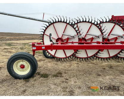 Rowse Ultimate 19 Wheel Field Rake - Front Castor Wheels Hay Rakes