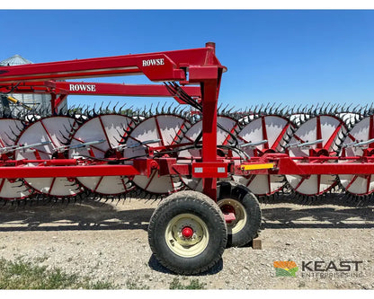 Rowse Ultimate 27 Wheel Field Rake - Center Kicker Wheels Front Castor Wheels Hay Rakes