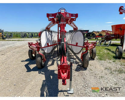 Rowse Ultimate 27 Wheel Field Rake - Center Kicker Wheels Front Castor Wheels Hay Rakes