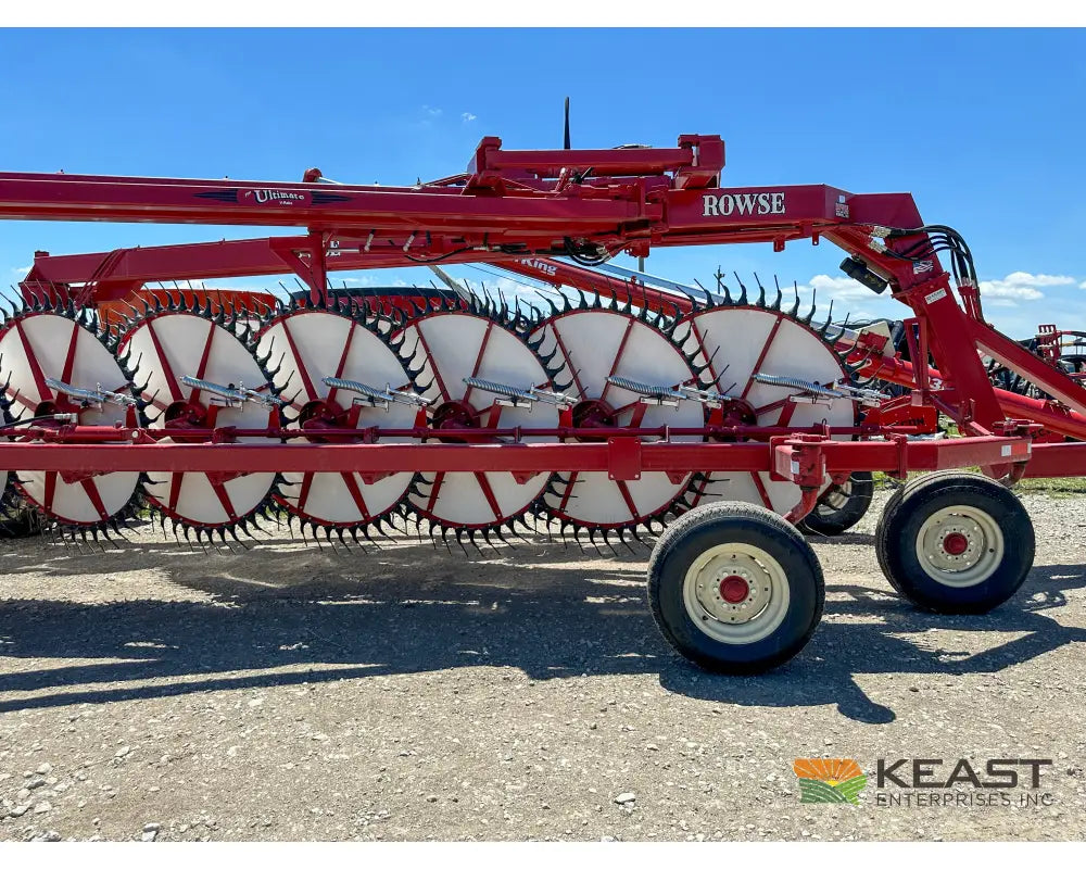 Rowse Ultimate 27 Wheel Field Rake - Center Kicker Wheels Front Castor Wheels Hay Rakes