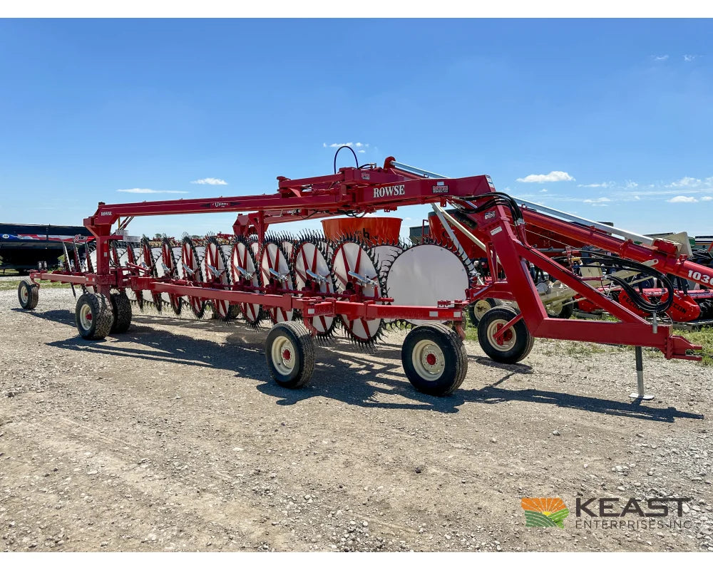 Rowse Ultimate 27 Wheel Field Rake - Center Kicker Wheels Front Castor Wheels Hay Rakes