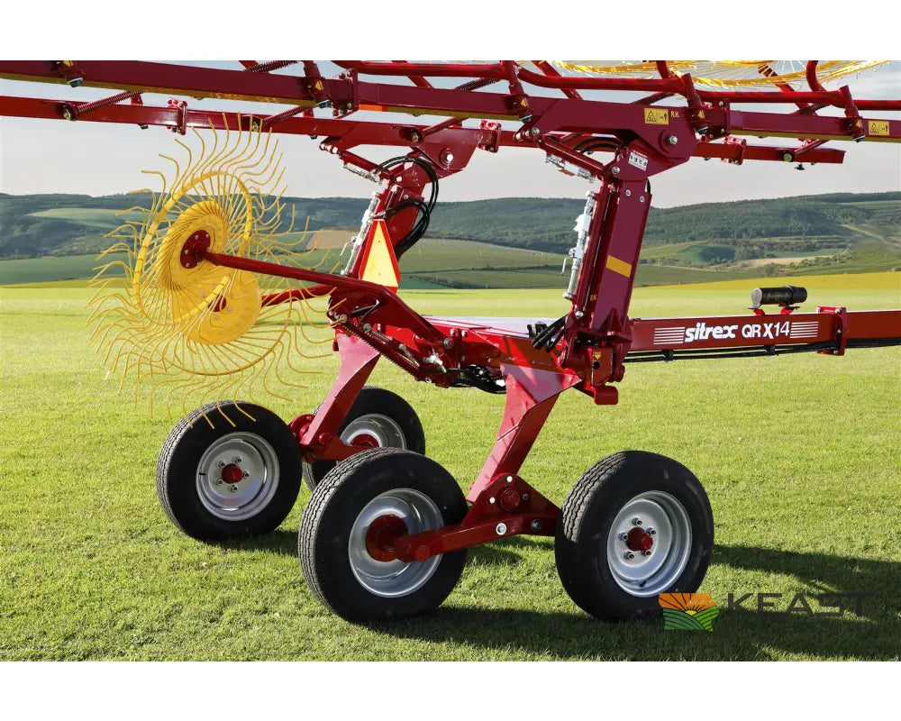 Sitrex QRX12 Rake 55’’ Wheels Hydraulic Width Adjust Center Kicker Wheels Hay Rakes