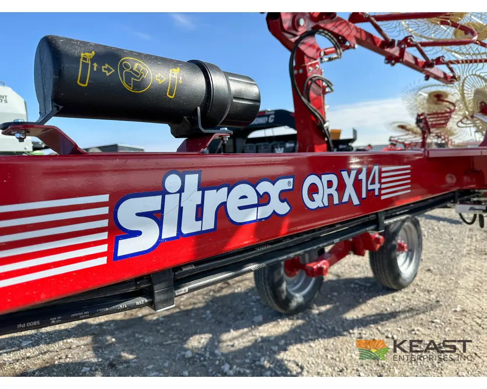 Sitrex QRX14 Rake - 55’’ Wheels Hydraulic Width Adjust Center Kicker Wheels Hay Rakes