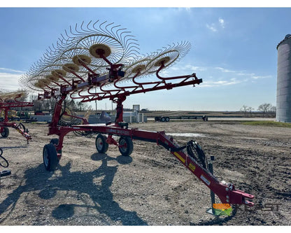 Sitrex QRX14 Rake - 55’’ Wheels Hydraulic Width Adjust Center Kicker Wheels Hay Rakes