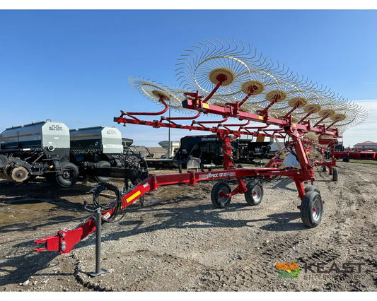 Sitrex QRX14 Rake - 55’’ Wheels Hydraulic Width Adjust Center Kicker Wheels Hay Rakes