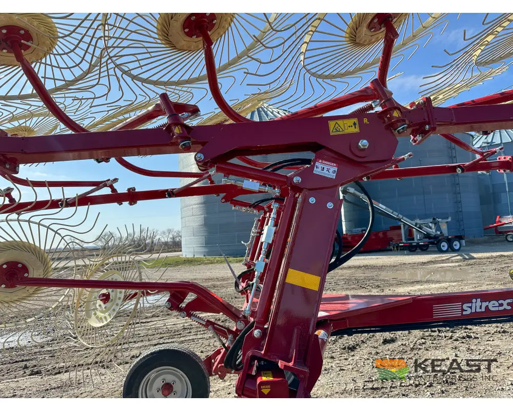 Sitrex QRX14 Rake - 55’’ Wheels Hydraulic Width Adjust Center Kicker Wheels Hay Rakes