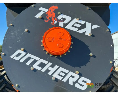 T-Rex Ditcher 8’ Rotary Wheel 10 Teeth Up to 2,600 Cu. Yds. Per Hour - Rotary Ditchers