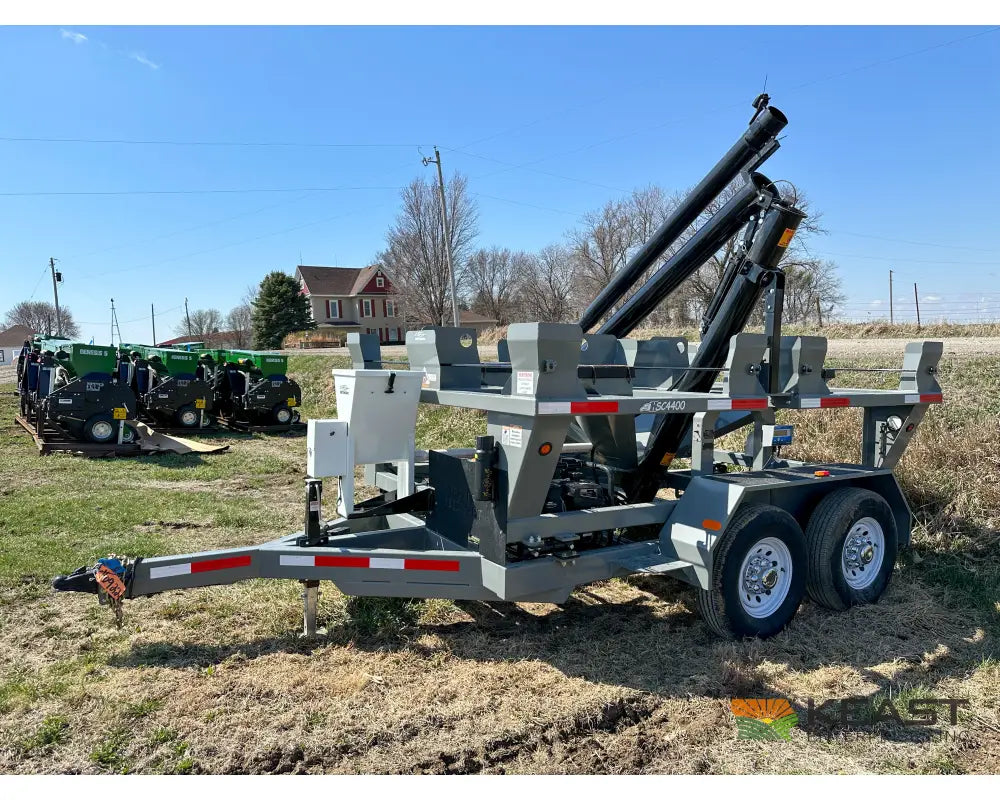 Travis HSC4400 4-Box Seed Tender - 8 HP Electric Start Engine Wireless Remote Scale System Talc Kit Seed Tenders
