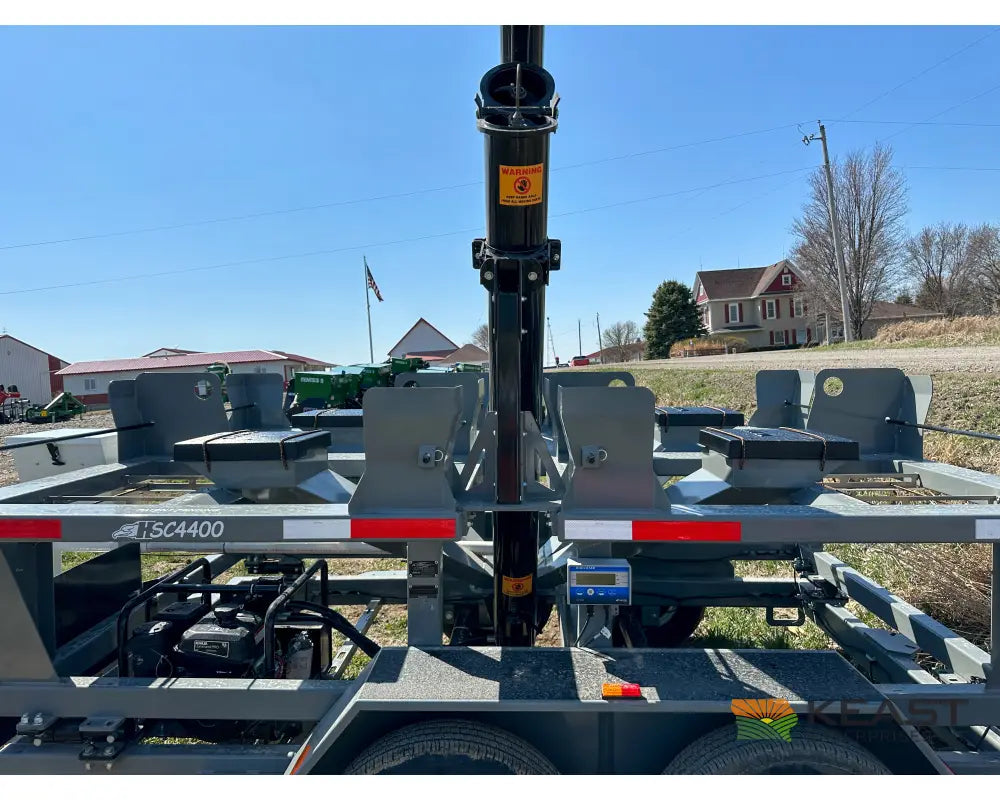Travis HSC4400 4-Box Seed Tender - 8 HP Electric Start Engine Wireless Remote Scale System Talc Kit Seed Tenders