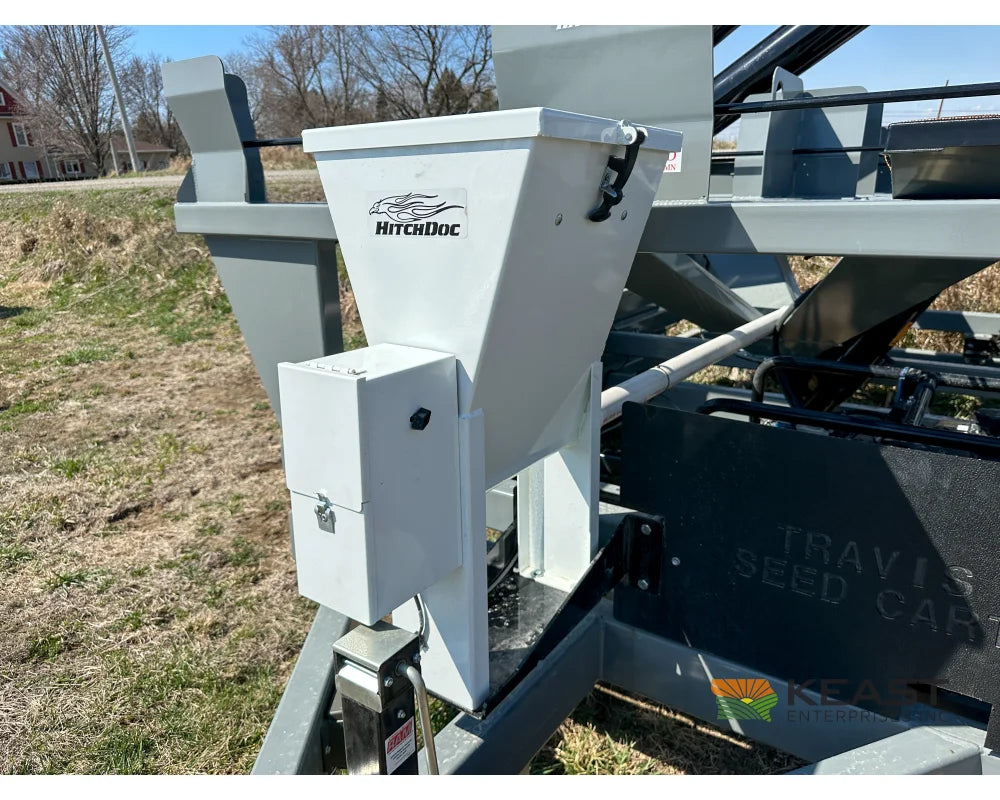 Travis HSC4400 4-Box Seed Tender - 8 HP Electric Start Engine Wireless Remote Scale System Talc Kit Seed Tenders