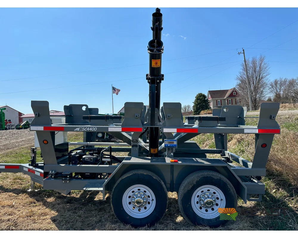 Travis HSC4400 4-Box Seed Tender - 8 HP Electric Start Engine Wireless Remote Scale System Talc Kit Seed Tenders