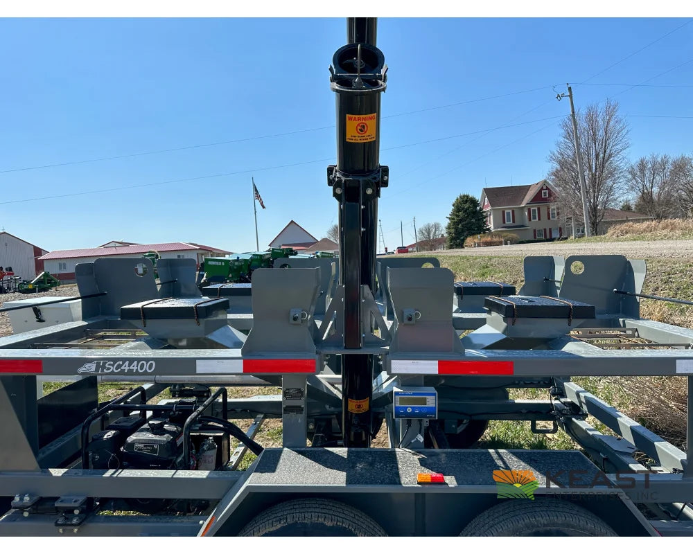 Travis HSC4400 4-Box Seed Tender - 8 HP Electric Start Engine Wireless Remote Scale System Talc Kit Seed Tenders
