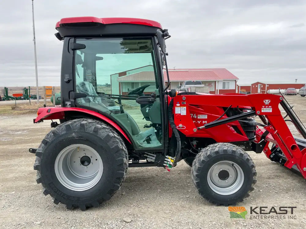 TYM T474HC 47 hp Cab Tractor - Hydrostatic Transmission 2,152 lb Capacity Loader Tractors