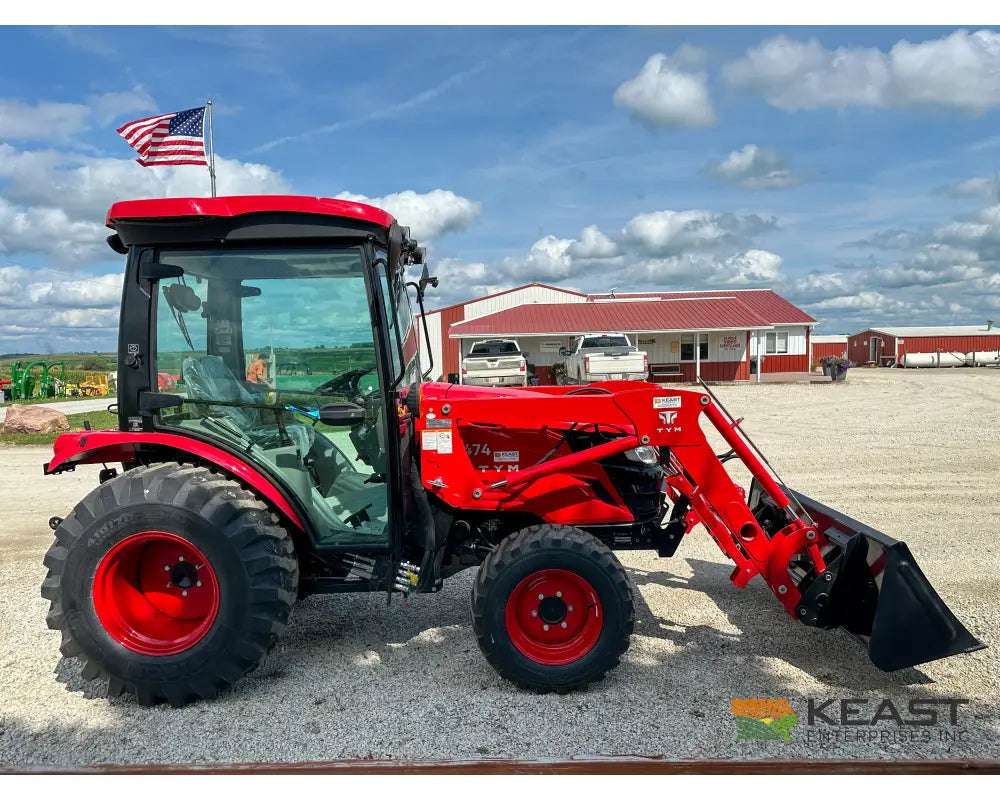 TYM T474HC 47 hp Cab Tractor Hydrostatic Transmission 2,152 lb Capacity Loader Tractors