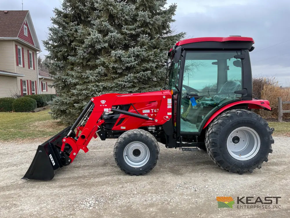 TYM T474HC 47 hp Cab Tractor - Hydrostatic Transmission 2,152 lb Capacity Loader Tractors