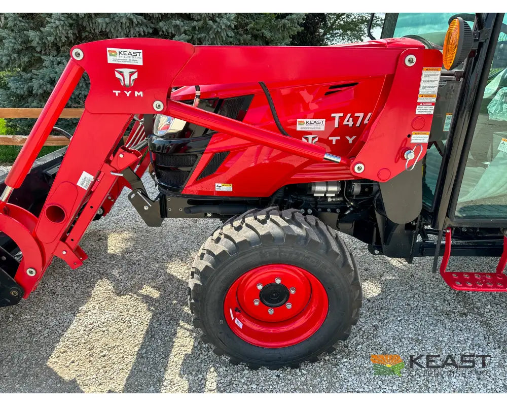 TYM T474HC 47 hp Cab Tractor Hydrostatic Transmission 2,152 lb Capacity Loader Tractors