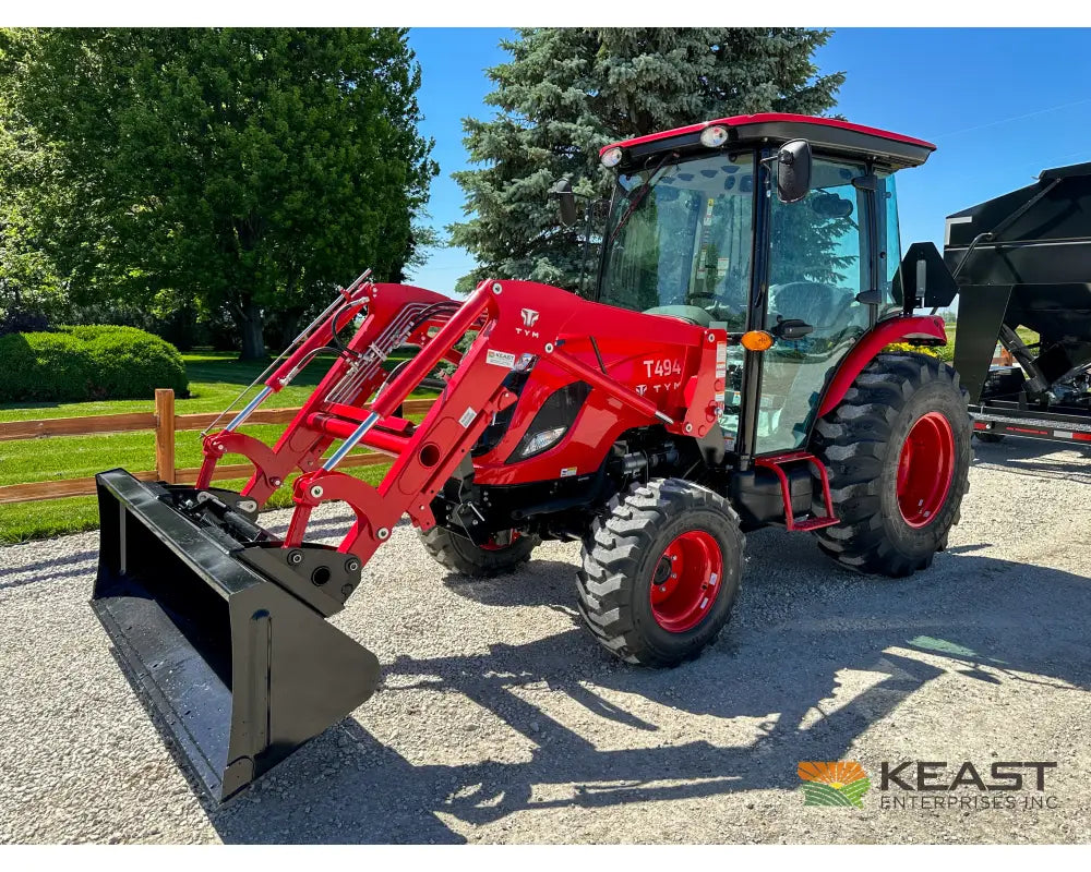 TYM T494HC 48 hp Cab Tractor Hydrostatic Transmission 2,790 lb Capacity Loader Tractors