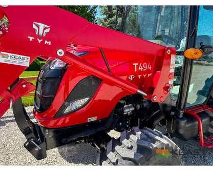 TYM T494HC 48 hp Cab Tractor Hydrostatic Transmission 2,790 lb Capacity Loader Tractors