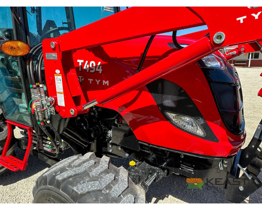 TYM T494HC 48 hp Cab Tractor Hydrostatic Transmission 2,790 lb Capacity Loader Tractors