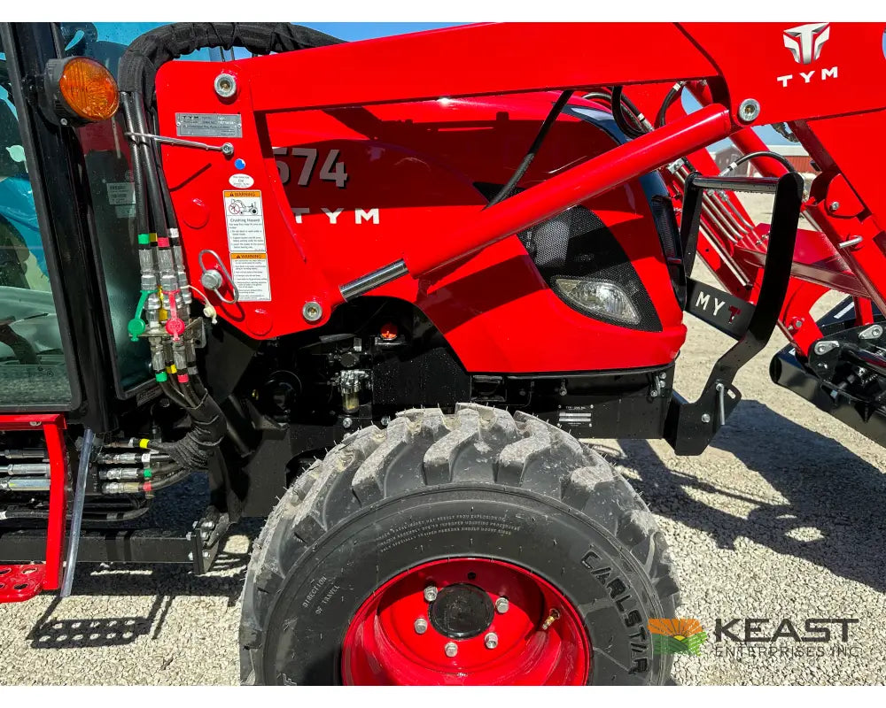 TYM T574HC 55 hp Cab Tractor Hydrostatic Transmission 2,790 lb Capacity Loader Tractors