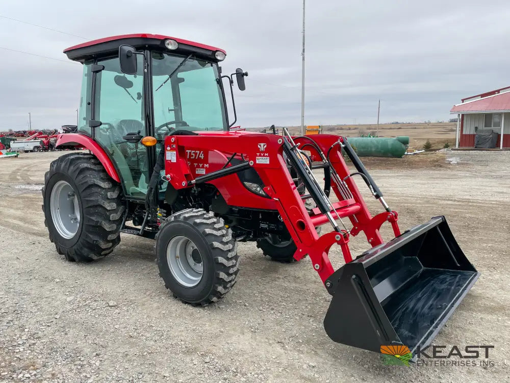 TYM T574HC 55 hp Cab Tractor - Hydrostatic Transmission 2,790 lb Capacity Loader Tractors
